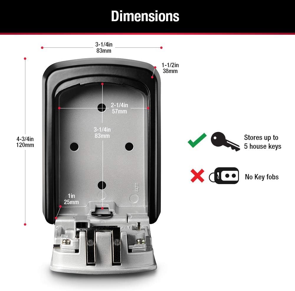 Master Lock Set Your Own combination Wall Mount Lock Box, 5 Key capaci