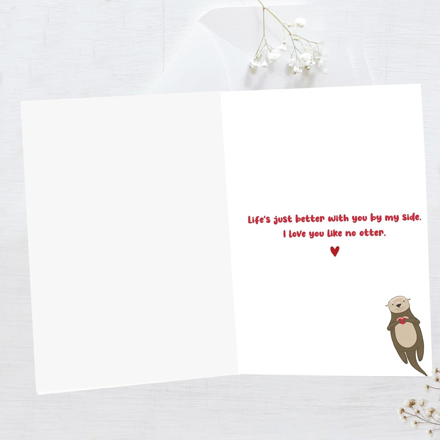 Happy Birthday Gifts Cards for Husband Wife Boyfriend Girlfriend, Funny Birthday Card for Men Women Him Her, Cute Otter Gifts
