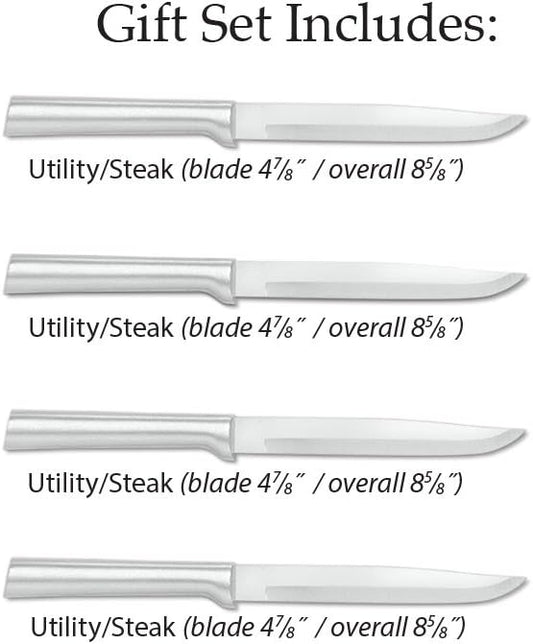 Rada Cutlery Four Utility/Steak Knives Gift Set (S55), 4-Piece Knife S