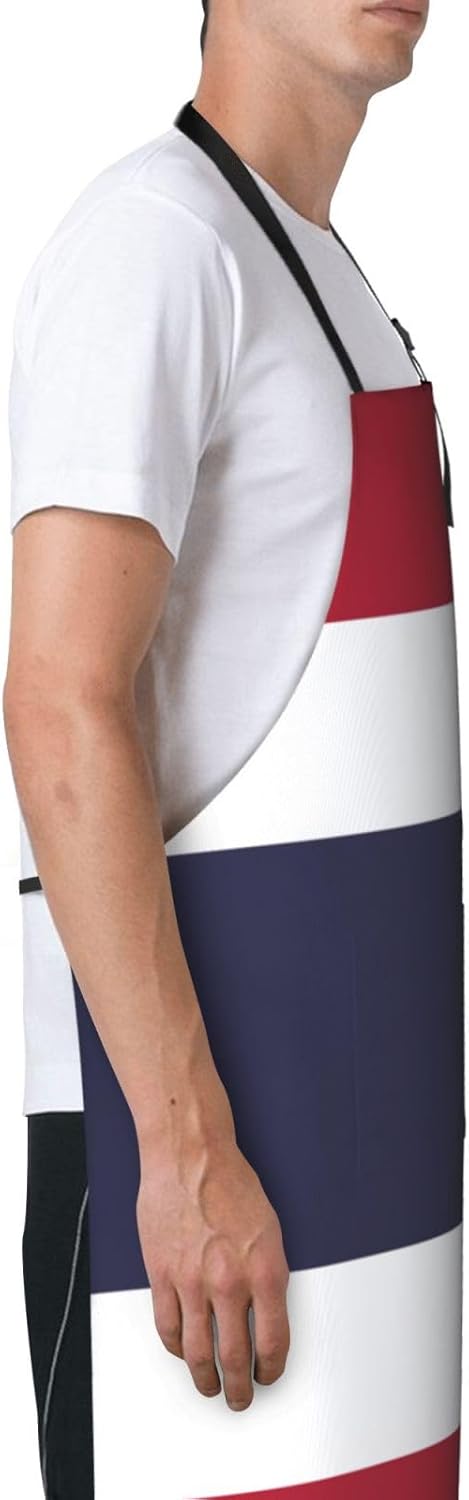 Thailand Flag print Waterproof chef's apron with pocket apron for kitc