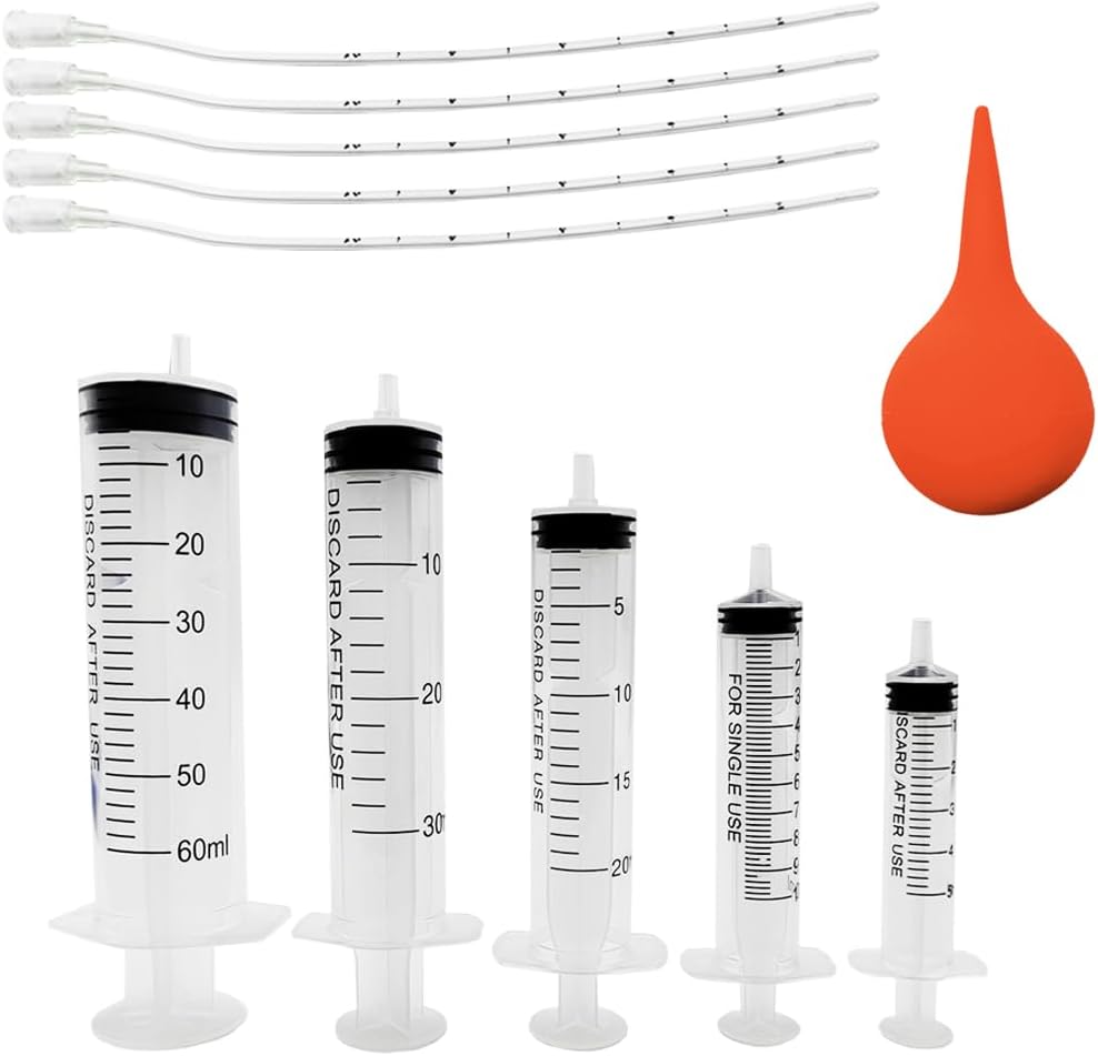 11pcs Puppy Kitten Feeding Tube Kit for Small Animals and Clear Feedin