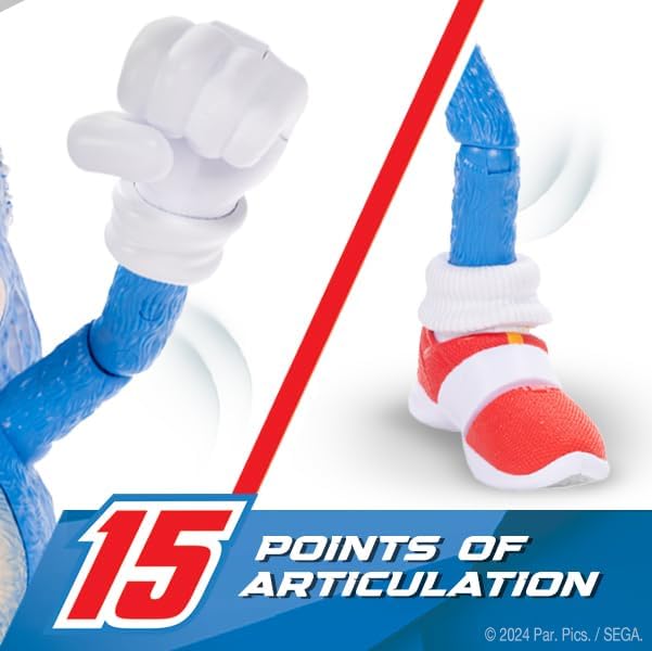 Sonic The Hedgehog 3 Ultimate Talking Sonic 12-Inch Figure, Features 3