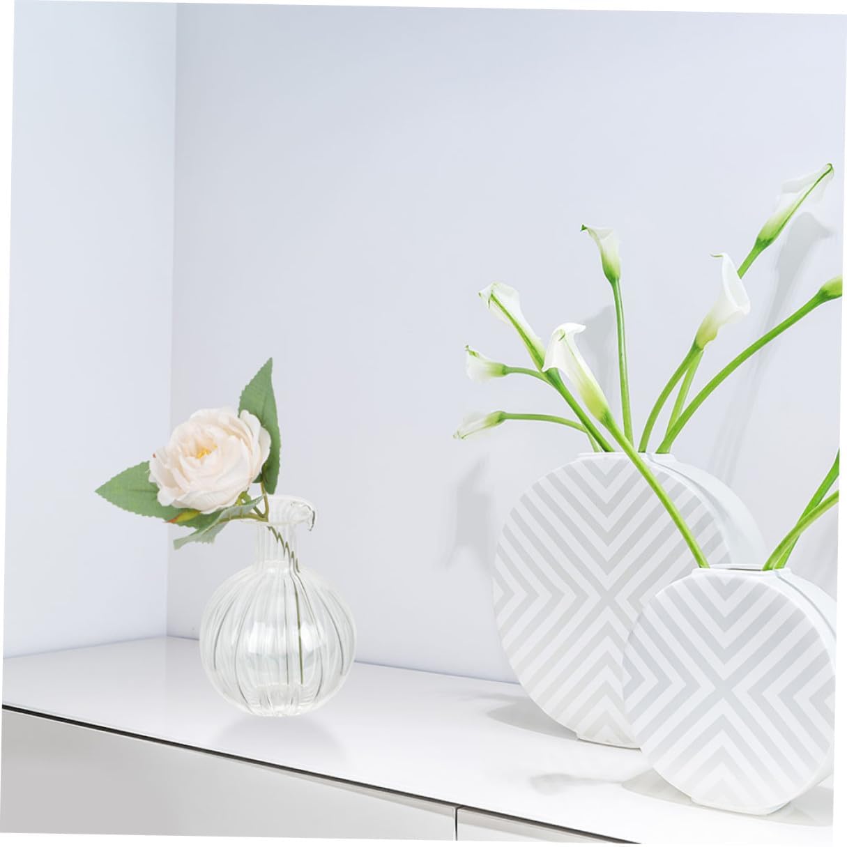 PRETYZOOM 2pcs Pomegranate Shaped Glass Flower Vase Hydroponic Planter