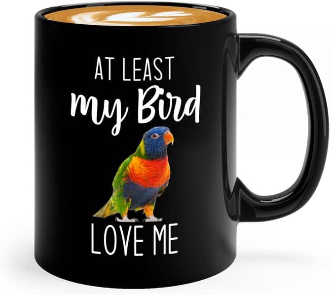Bird Lover Coffee Mug 11oz Black - Bird loves me - Hummingbird Nest Ca