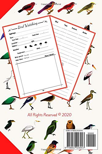 Bird Watching Log Book: Birding Journal Notebook Bird Watching Log | Record All Your Birds Sightings & List Species | Perfect Gift For Birders & Birdwatchers | 130 Pages.