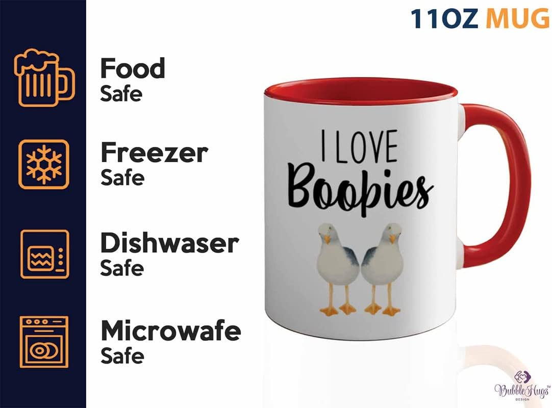 Bird Lover Two Tone Red Edition 11oz - Love Boobies - Hummingbird Nest Cage Parrot Dad Gardening Outdoor Birdwatcher Feeder