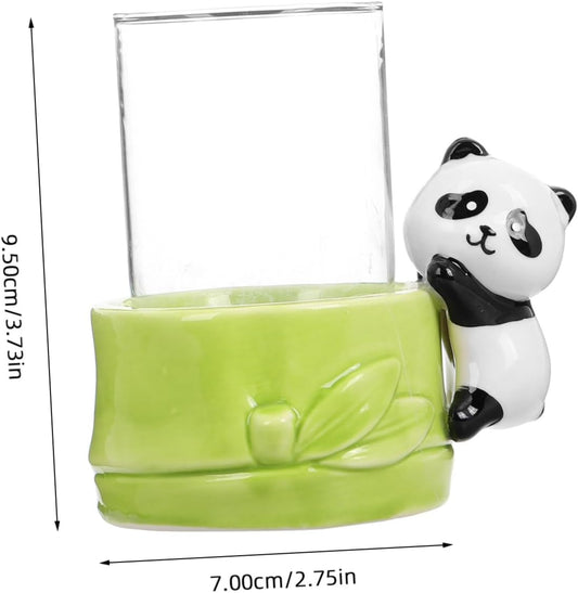 BESTOYARD Ceramic Panda Flowerpot Water Plant Decor Indoor Plant Vase 