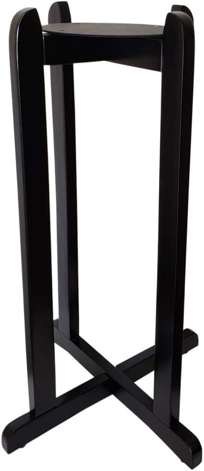 27" Wood Painted Water Beverage Dispenser or Plant Floor Stand - Black Painted