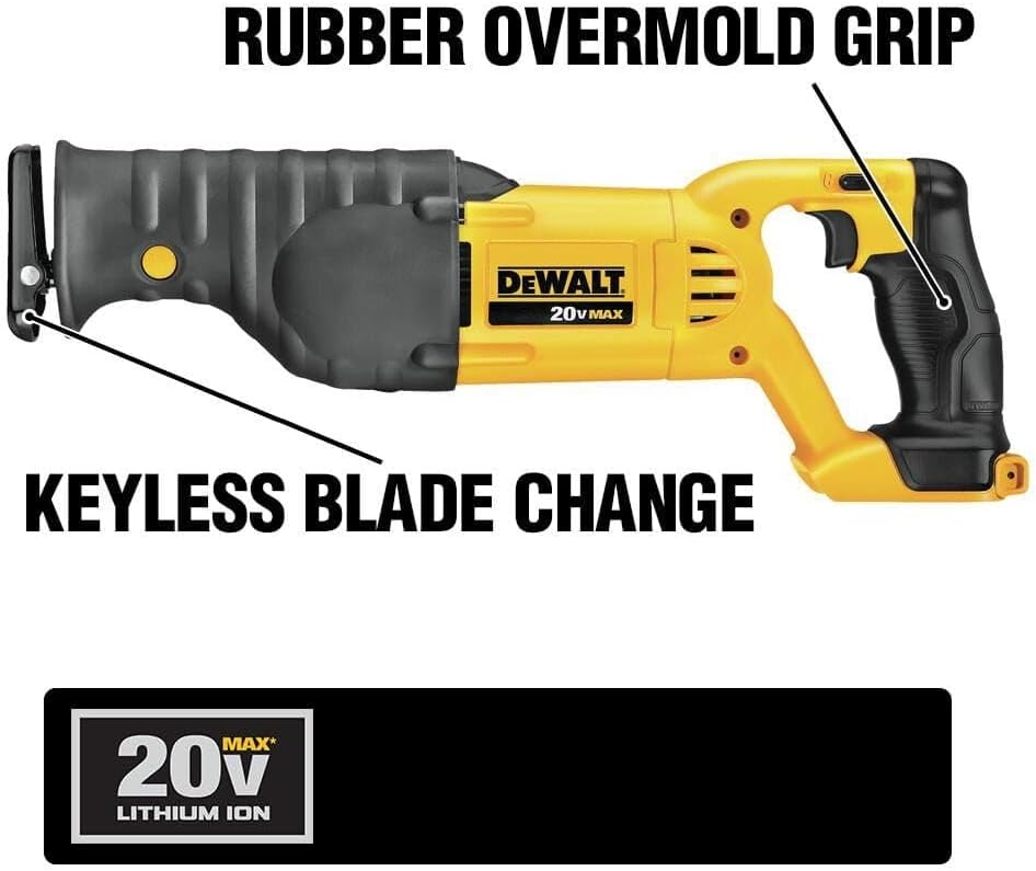 DEWALT 20V MAX Reciprocating Saw, 3,000 Strokes Per Minute, Variable S