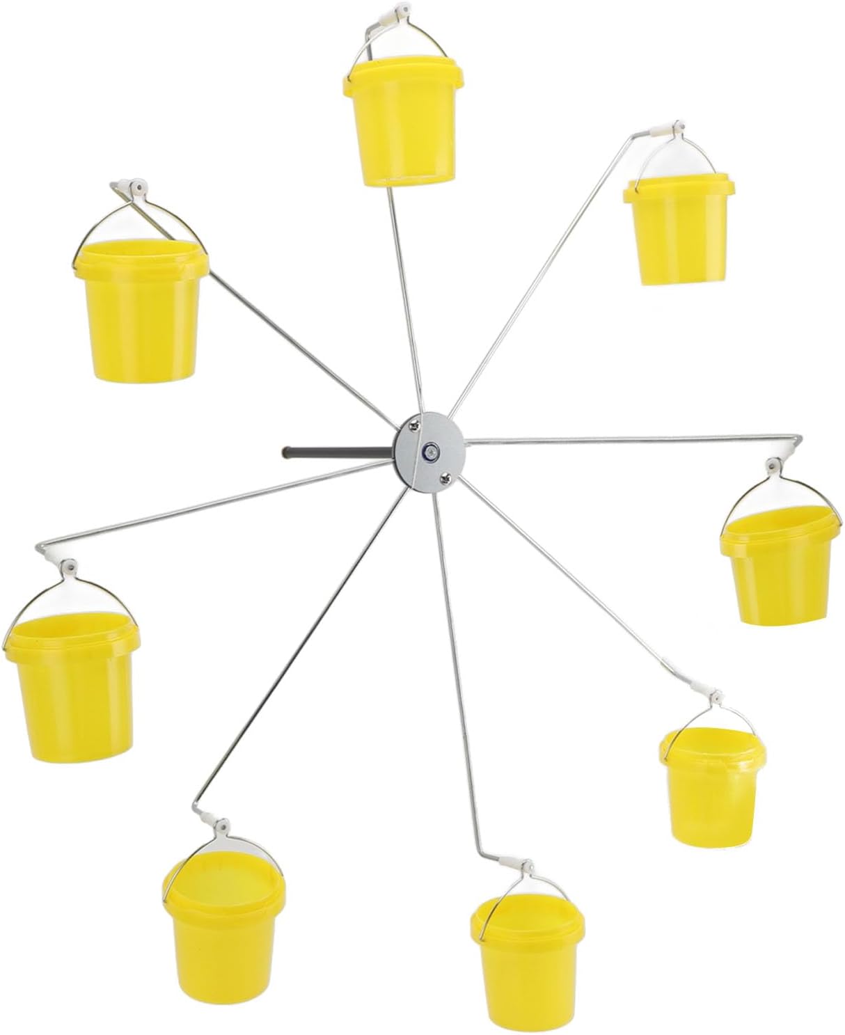 Hummingbird Feeder, Ferris Wheel Hummingbird Feeders for Outdoors Multi Ports Top Filling Decorative with 8 Buckets for Garden