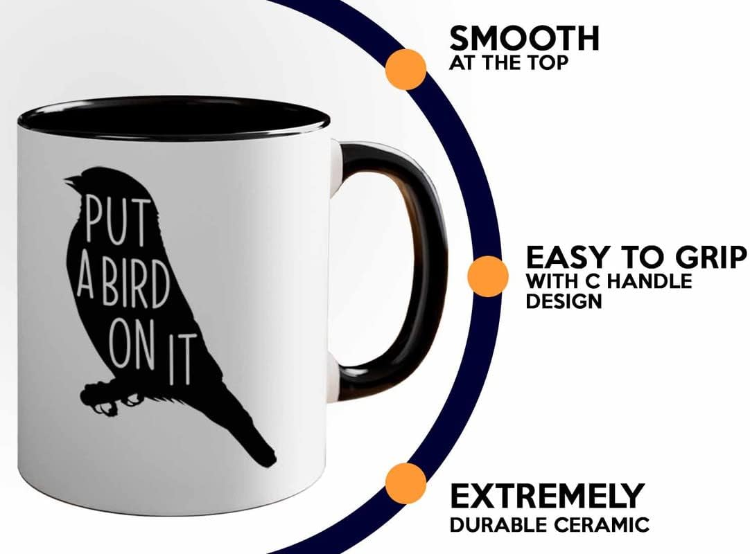 Bird Lover Two Tone Black Edition 11oz - Put a Bird on it - Hummingbird Nest Cage Parrot Dad Gardening Outdoor Birdwatcher Feeder