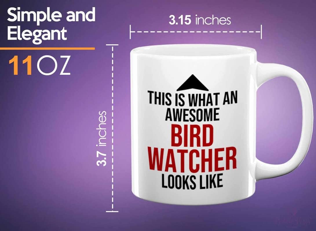 Bird Lover Coffee Mug 11oz White - Awsome bird watcher looks like - Hu
