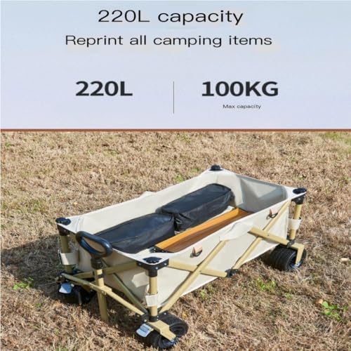 Portable Camping Cart,Portable Beach Camping Trolley Cart for Picnic F