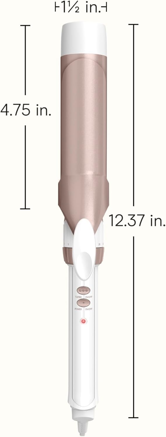 Conair Double Ceramic 1 ½-Inch Curling Iron, 1 ½-Inch Barrel Creates S