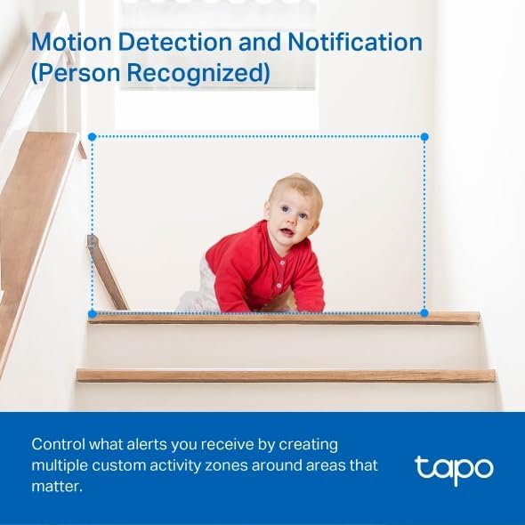 Tapo 2K Pan/Tilt Security Camera for Baby Monitor, Dog Camera w/Motion