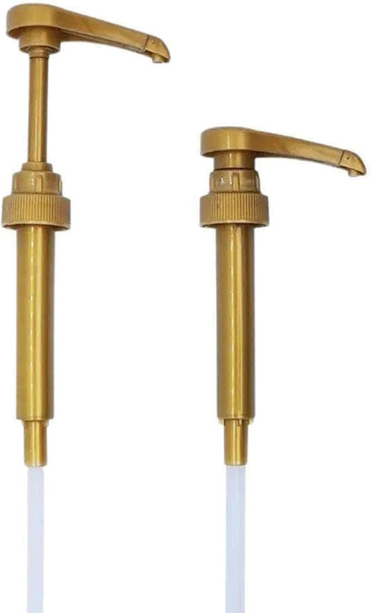 Syrup Pump Compatible with Torani, DaVinci and Skinny (Set of 2) - fits bottles (25.4 oz-750ml) (Gold)
