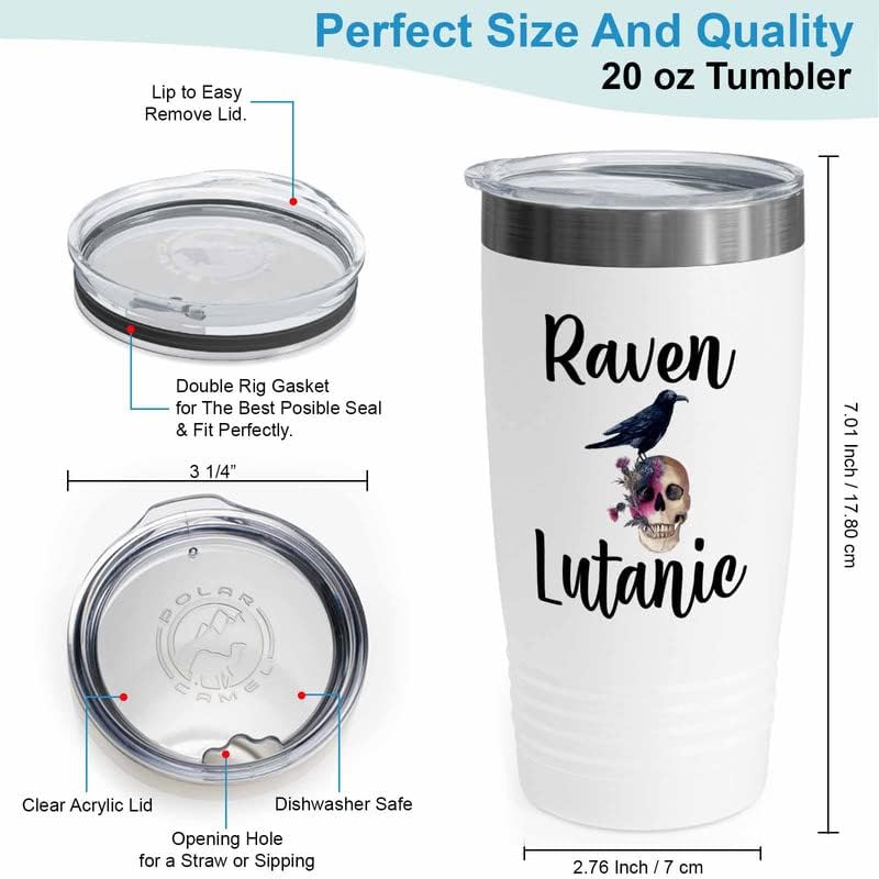 Bird Lover White Edition Viking Tumbler 20oz - Rven lutanic - Hummingb