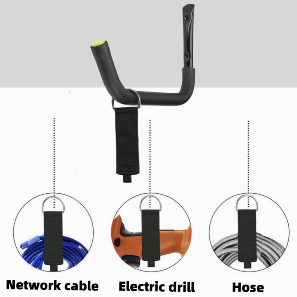 Aweilan Garage Storage Heavy Duty Hooks, 15Inch Jumbo Arm Kayak Rack, Heavy Duty Wall Hooks for Canoe, Ladder, Bicycle, Folding Chairs, Surfboard, Snowboard, Hose and Tools (4 Pack)