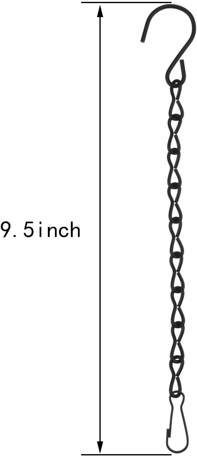4 Pack 9.5 Inch Hanging Chain for Bird Feeders, Planters, Suet Baskets, Fixtures, Lanterns, Ornaments and More