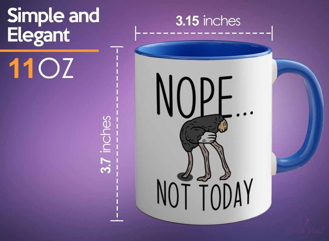 Bird Lover Two Tone Blue Edition 11oz - Nope not Today - Hummingbird N