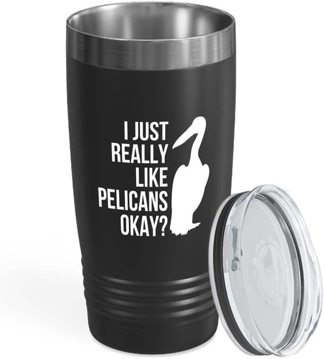 Birding Black Edition Viking Tumbler 20oz - Really like Pelicans - Bir