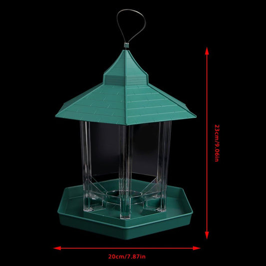 Bird Feeders for Outside Hanging Wild Bird Feeder Clear Body Proof Garden Decoration for Bird Watchers
