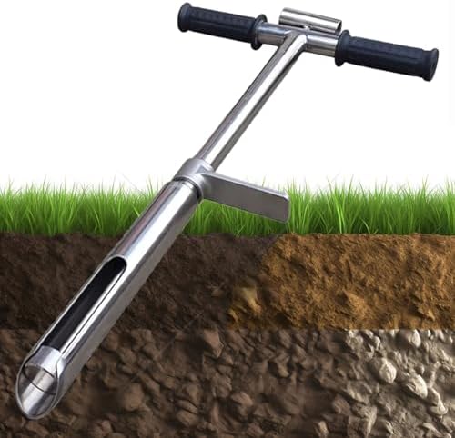 Premium Soil Sampler Tool - 304 Stainless Steel, 38mm Diameter, 40in L