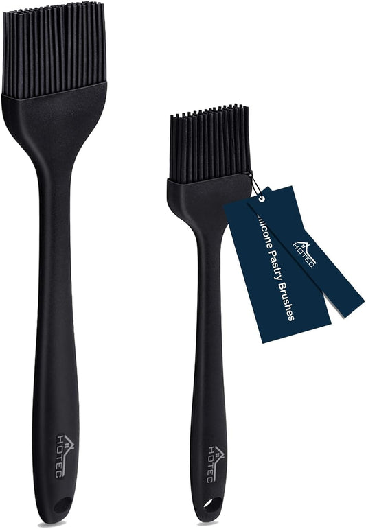 HOTEC 600℉ Heat Resistasnt Basting Brushes, BPA Free Silicone Pastry B