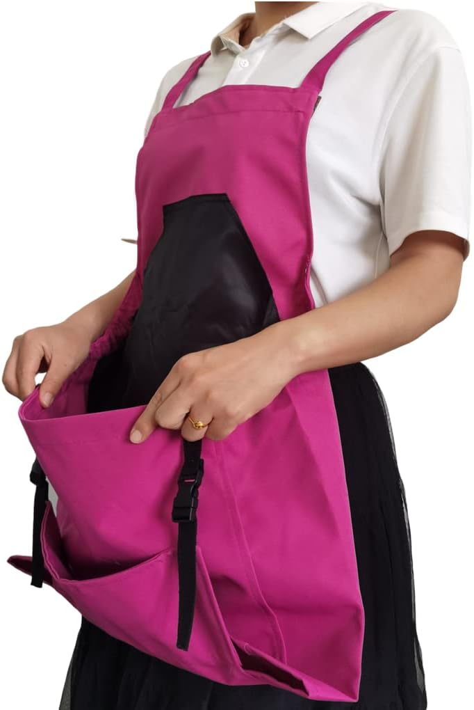 Taoke Waterproof Oxford Gardening Apron with Pockets, with Adjustable Strap and Pocket for Harvesting, Gift for Women/Men
