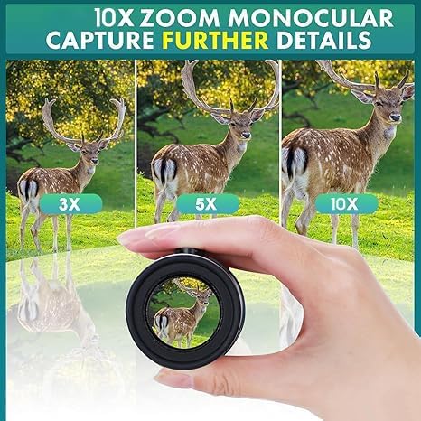 10X42 Mini Lightweight Monocular Telescope, Birthday Gifts for Men Dad Him Husband Teen Boys, BAK4 & FMC Prism Scope for Birdwatching Outdoors Hiking, Cool Gadgets