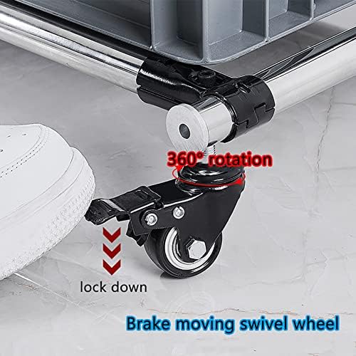 Floor Standing Cleaning Tool Cart,Movable Floor Standing Mop Broom Hol