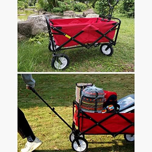 Portable Camping Cart,Outdoor Folding Utility Wagon Foldable Outdoor Cart Camping Wagon on Wheels Transport Trolley for All Terrain for Garden Beach Load-Bearing 150kg / 331lbs