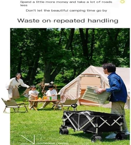 Portable Camping Cart,Outdoor Aluminum Alloy Folding Camping Table wit