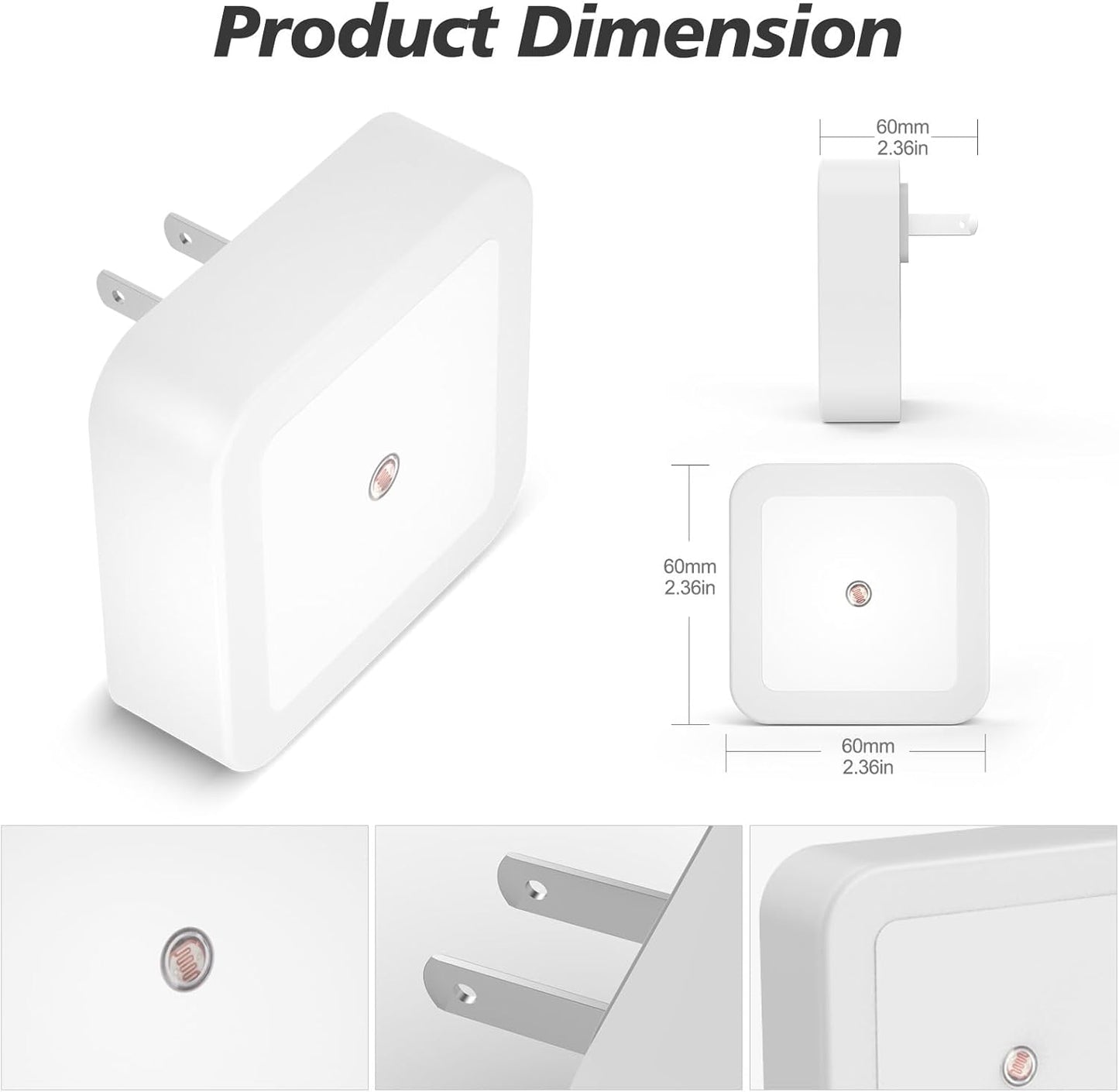 Sujeet Night Light, Night Lights Plug into Wall 4-Pack, Nightlight Plu
