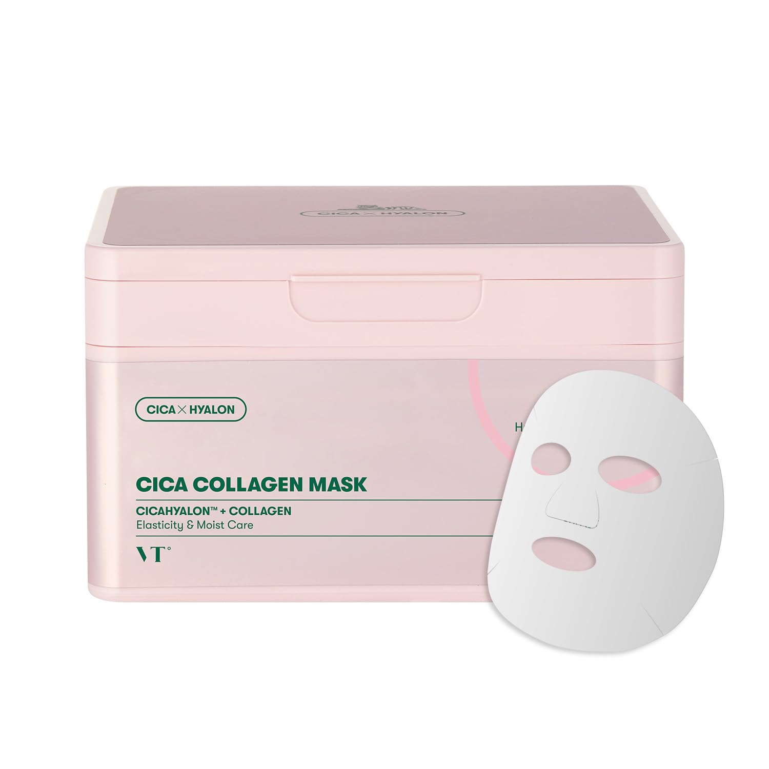VT COSMETICS CICA Pink Daily Mask 30 Sheets, 300Da Low Molecular Colla