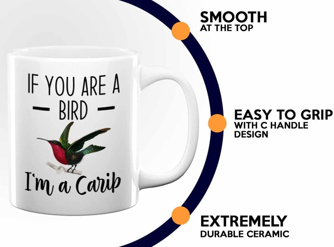 Bird Lover Coffee Mug 11oz White - Bird and carib - Hummingbird Nest C