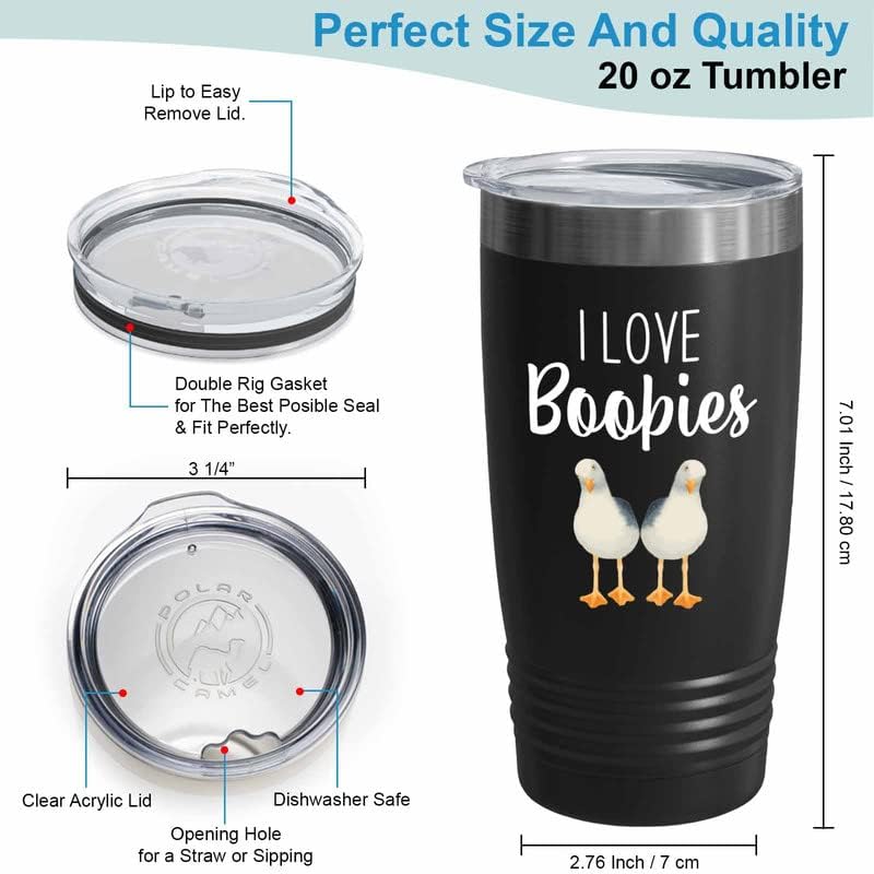 Bird Lover Black Edition Viking Tumbler 20oz - Love Boobies - Hummingb