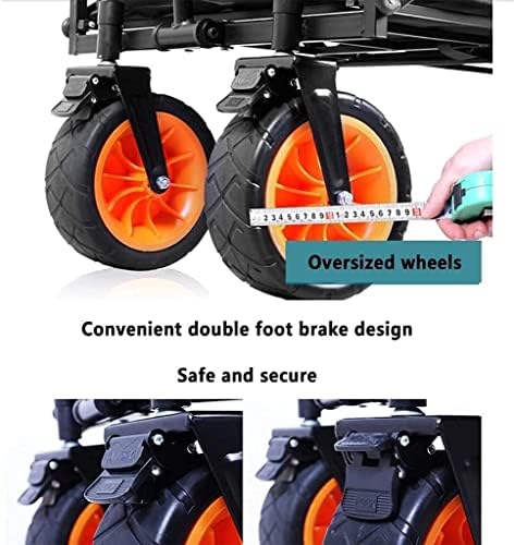 Portable Camping Cart,Outdoor Folding Utility Wagon Outdoor Foldable C