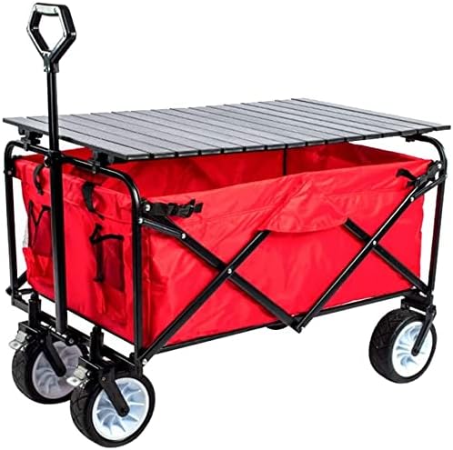 Portable Camping Cart,Outdoor Folding Utility Wagon Heavy Duty Folding