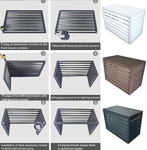 Outdoor Mini Split Air Conditioner Cover - Aluminum Heat Pump Protection, Noise Reduction, Durable Weatherproof Design, Versatile Plant Stand for Outside Units