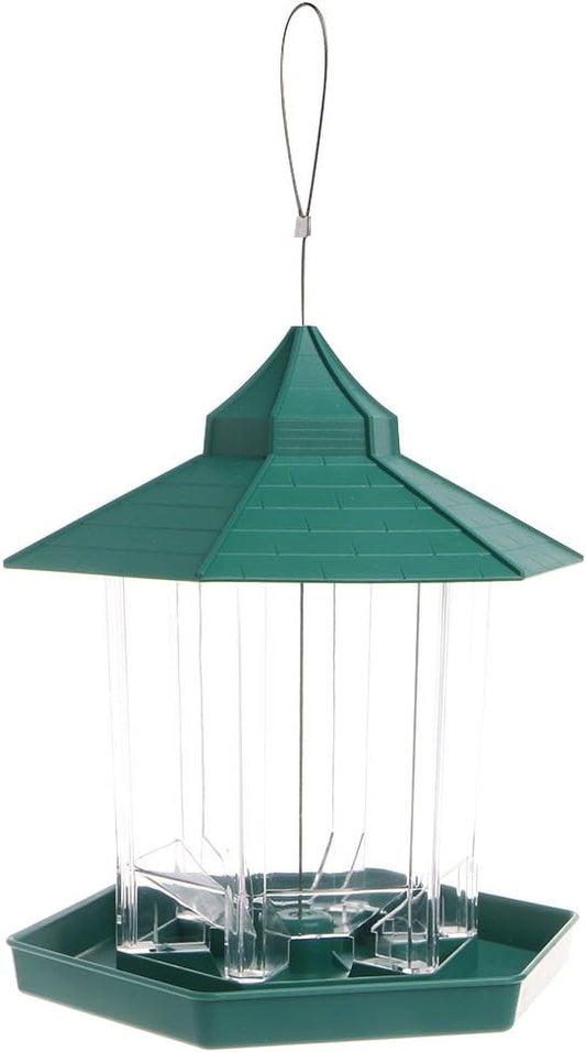 Bird Feeders for Outside Hanging Wild Bird Feeder Clear Body Proof Garden Decoration for Bird Watchers