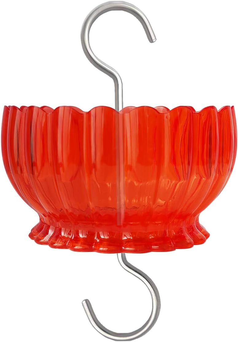 Ant Moat for Hummingbird Feeder - 9 OZ Extra Large Capacity Insect Guard - Red Daisy