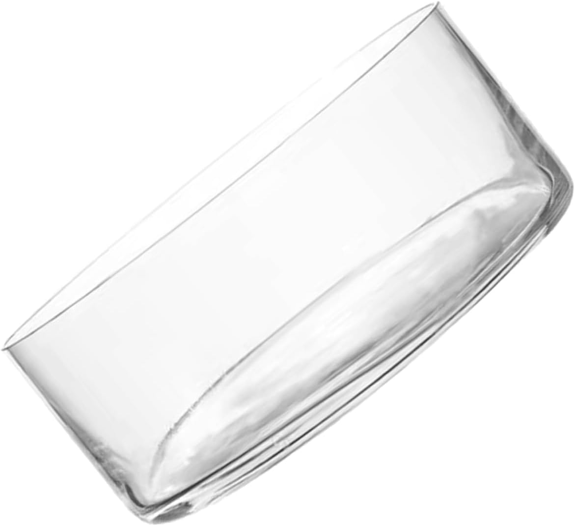 Milisten Glass Flower Vase for Home Decor Multipurpose Round Aquarium 