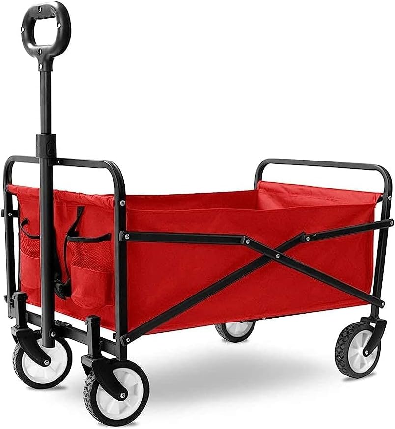 Trolleys, Outdoor Folding Wagon Garden Trolley with, Heavy Duty Foldin