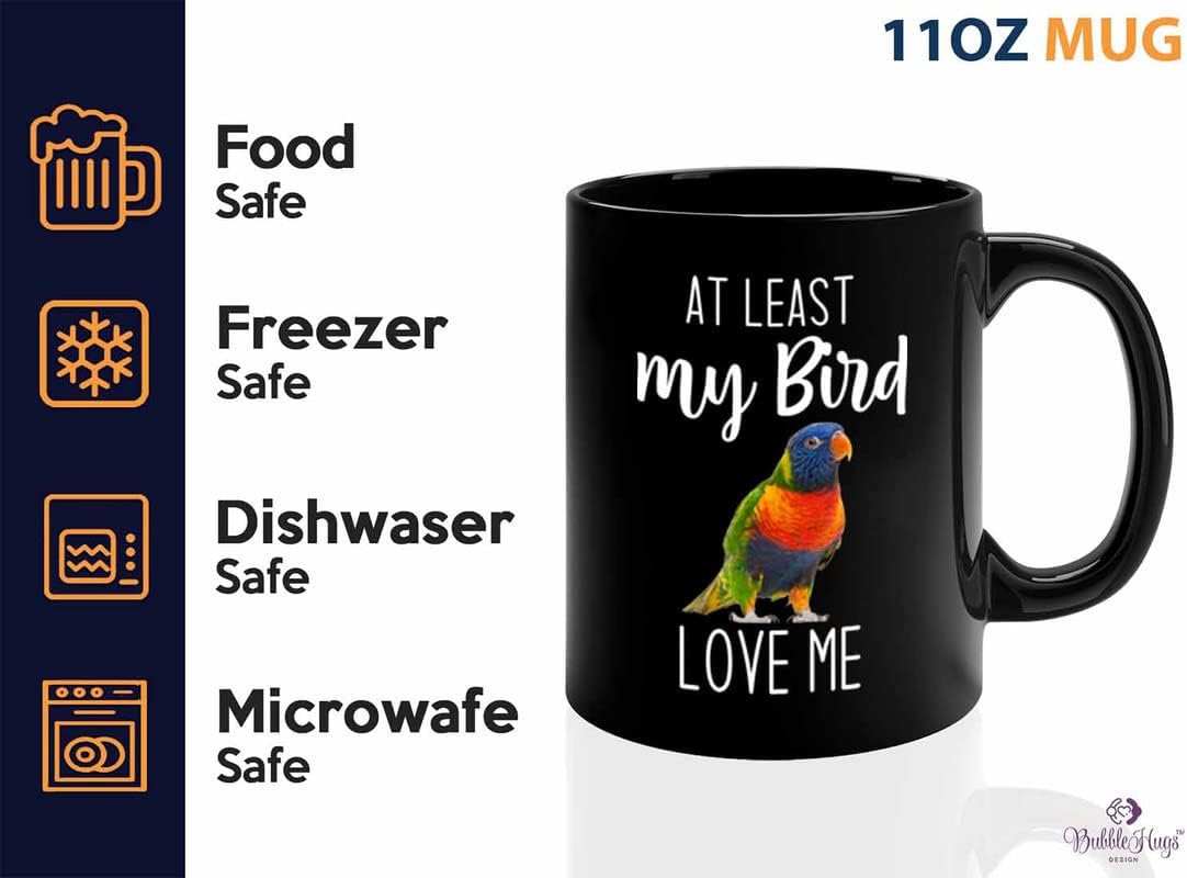 Bird Lover Coffee Mug 11oz Black - Bird loves me - Hummingbird Nest Ca