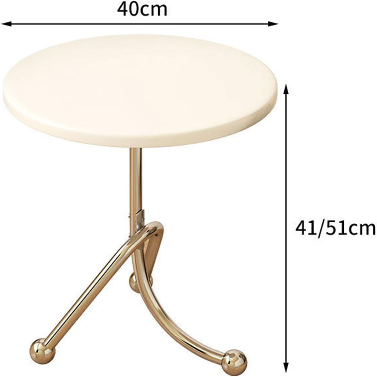 End Table, Small Round Table with Stylish Stand, Nightstand, Brown/White/Black/Grey, Round Side Table for Living Room, Bedroom Plant Stand Indoor Outdoor, Easy Assembly