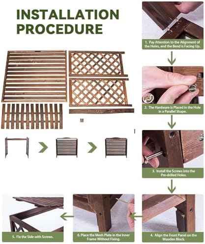 Solid Wood Outdoor Air Conditioner Cover - Sunproof & Waterproof Protection, Versatile Plant Display Stand & Outdoor Storage Shelf, 100x43x94cm for Garden Use