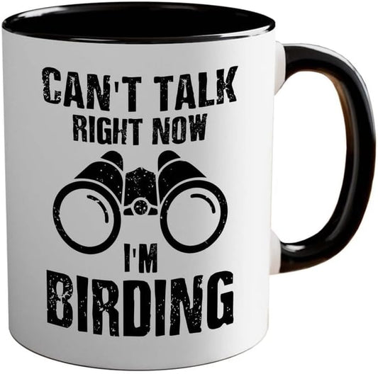 Bird Lover Two Tone Black Edition 11oz - Can't Talk Right Now - Hummin