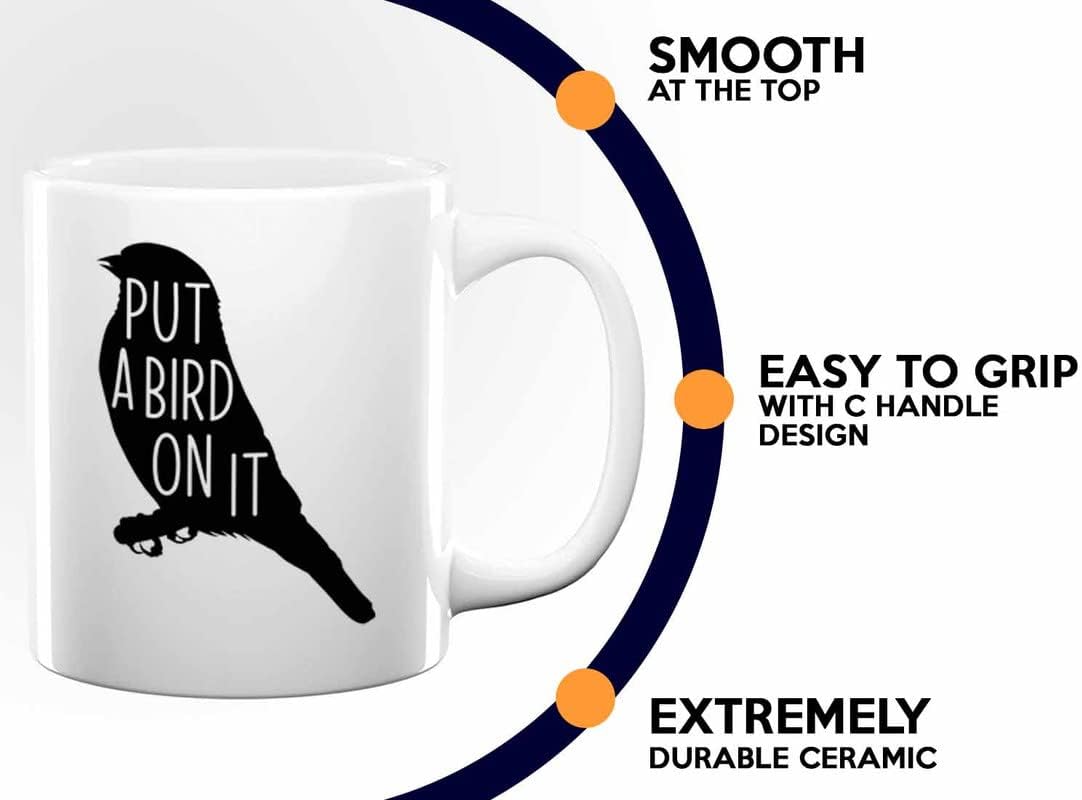 Bird Lover Coffee Mug 11oz White - Put a bird on it - Hummingbird Nest Cage Parrot Dad Gardening Outdoor Birdwatcher Feeder