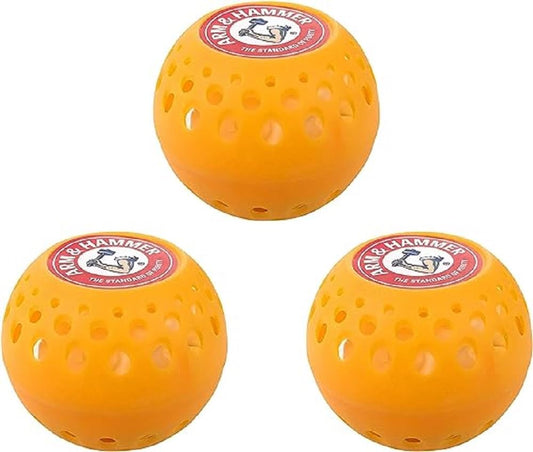 Arm & Hammer OdorBusterz® Odor Eliminator Balls, Clean Burst, 3 Count – Baking Soda Odor Control for Closets, Drawers, Hampers & Small Spaces